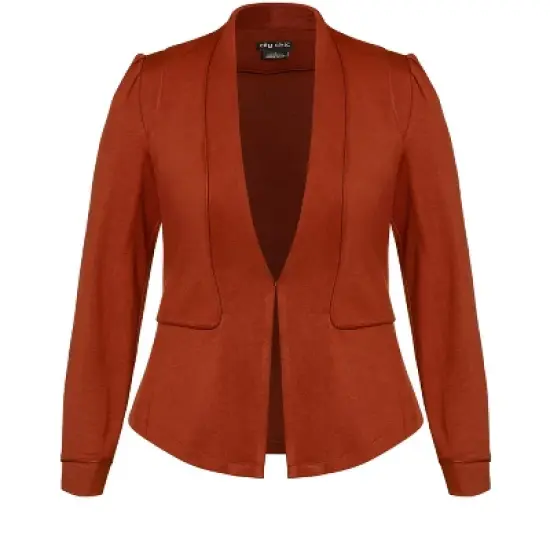 Women's Plus Size Piping Praise Jacket - ginger | CITY CHIC image {2}