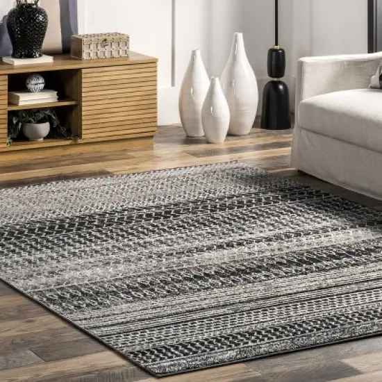 nuLOOM Nova Bohemian Striped Area Rug image {8}