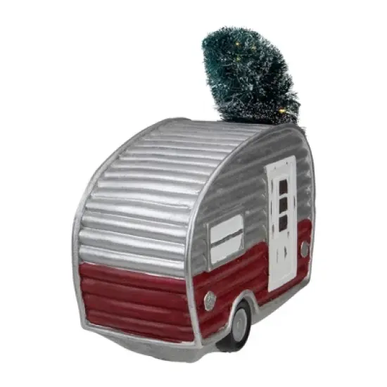 Northlight LED Lighted Camper with Pine Bough Christmas Decoration - 8.5" image {1}