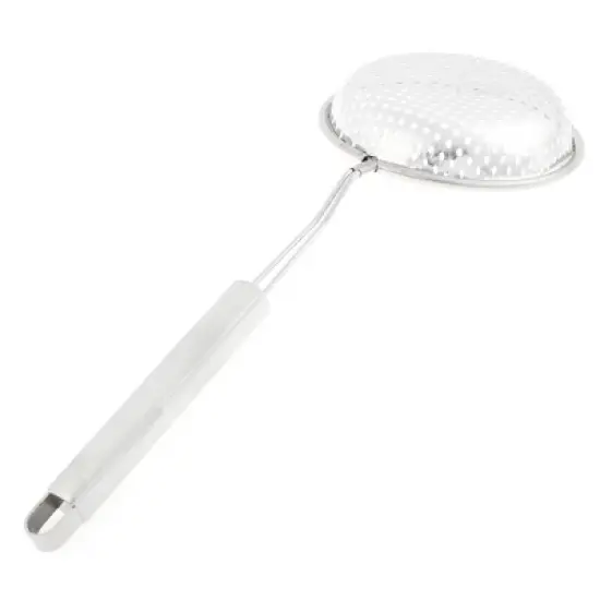 Unique Bargains Kitchen Utensil Flat Head Ladle 13" Length Strainers Silver Tone image {3}