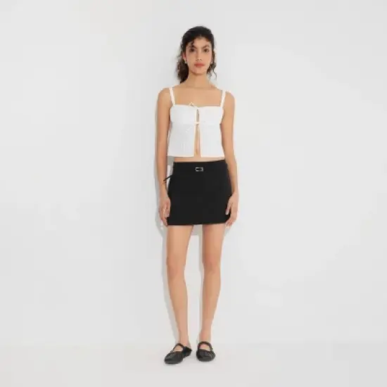 Women's Side Slit Belted Mini Skirt - Wild Fable&trade; image {1}