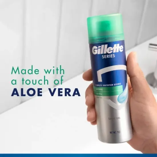 Gillette Series Sensitive Soothing with Aloe Vera Men's Shave Gel - 7oz/2pk image {3}
