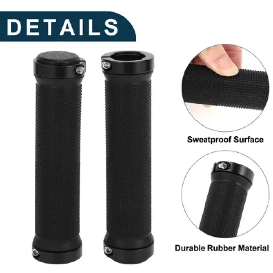 Unique Bargains Bike Handlebar Grips Covers 5.12" Black 1 Set image {2}