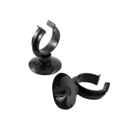 Unique Bargains Aquarium Fish Tank Suction Cup Heater Clips Clamps Holder Black 5 Pcs image {2}