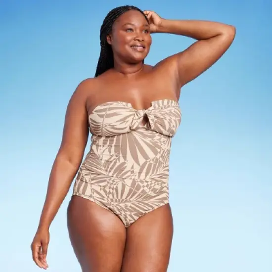 Women's Pique Bandeau Full Coverage One Piece Swimsuit - Kona Sol&trade; image {2}