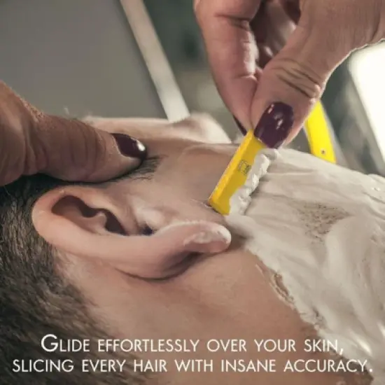 L3 - Level 3 Straight Razor Holder - Excellent Grip and Control - Precision Shaving Control - Level Three Straight Razor Holder (Yellow) image {1}