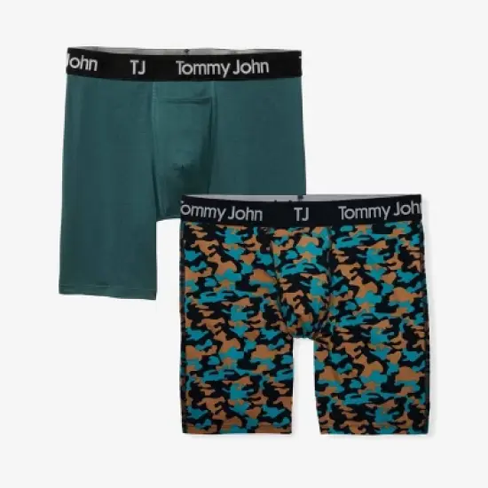 TJ | Tommy John&trade; Men's Camo Print 6" Boxer Briefs 2pk - Dark Green image {6}