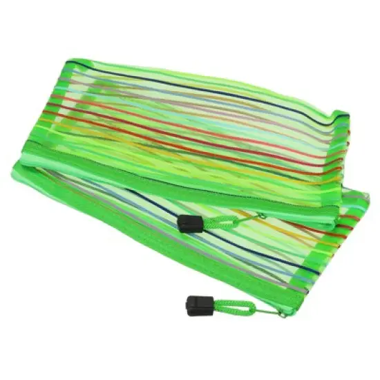 Unique Bargains Mesh Document Pencil Office Storage Zipper Pouches 6 Pcs image {4}