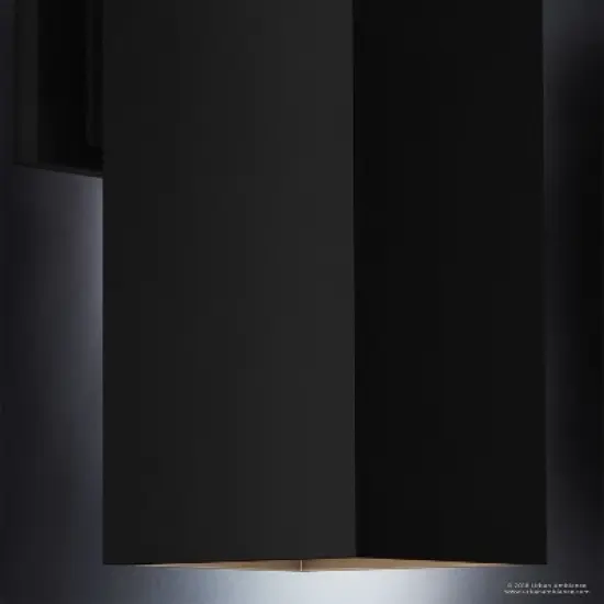 Urban Ambiance Luxury Minimalist Outdoor Wall Light,  18"H x 6"W,  Midnight Black Finish, UHP1112 image {3}