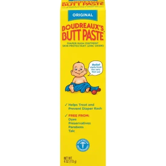 Boudreaux's Butt Paste Baby Diaper Rash Cream Original Strength - 4oz image {5}