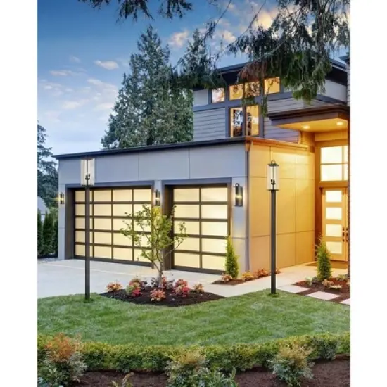 Sana Outdoor Aluminum Fixture - 3 Bulbs, Dimmable, Wet Rated, 120.25" Tall, Matte Black image {3}