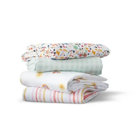 Rainbow Microfiber Striped Kids' Sheet Set - Pillowfort&trade; image {4}