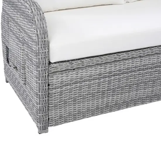 Outdoor Rattan Furniture Set, Patio Seating Group Conversation Set with Height-Adjustable Table and Recliner Seats -ModernLuxe image {13}