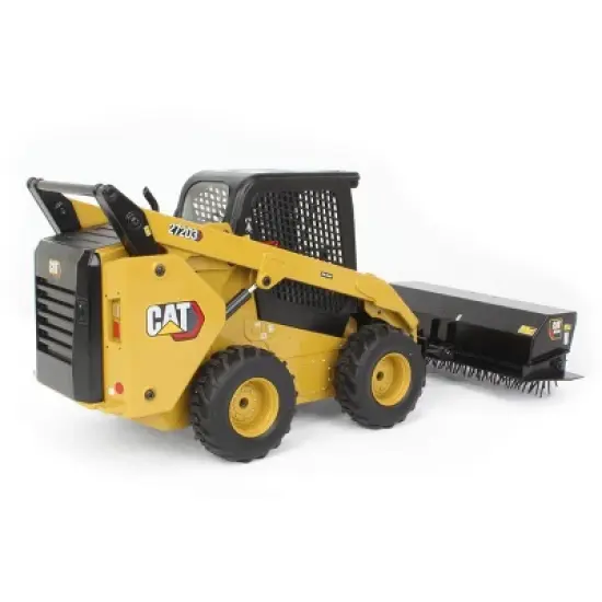 Diecast Masters 1/16 Radio Control CAT 272D3 Skid Steer Loader w/ Bucket, Auger, Forks & Broom 28007 image {3}