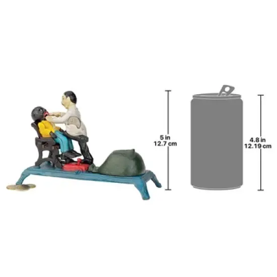 Design Toscano The Dentist Chair: Pulling Teeth Collectors' Die-Cast Iron Mechanical Coin Bank image {2}