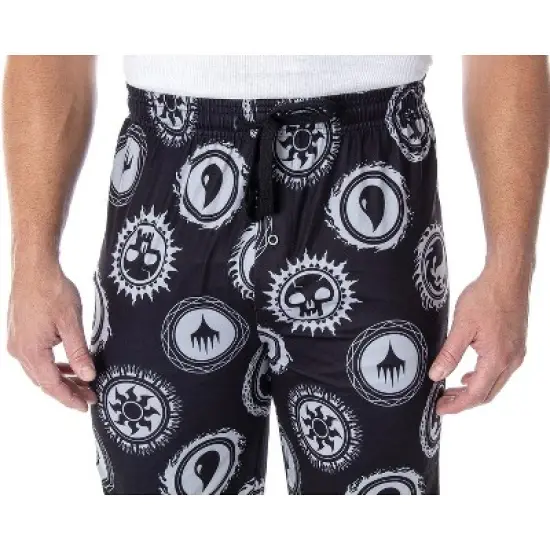 Magic The Gathering Men's Mana Color Logo Symbols Sleep Lounge Pajama Pants image {1}