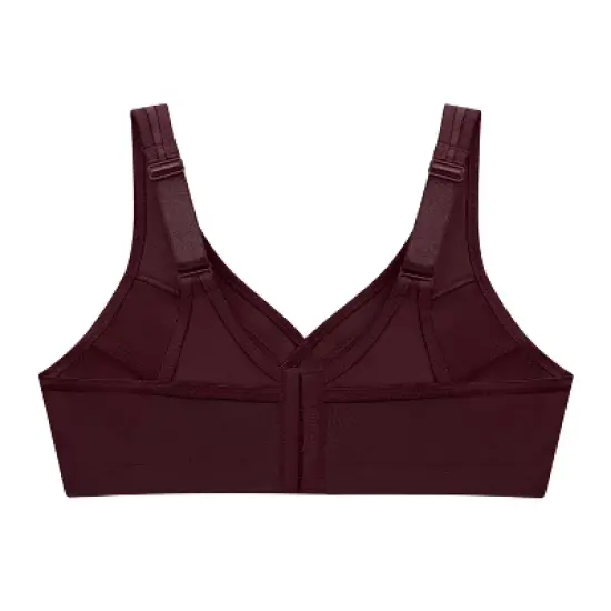 Glamorise Womens MagicLift Active Support Wirefree Bra 1005 Wine image {4}
