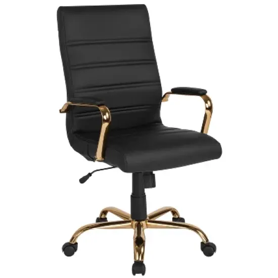 Emma and Oliver High Back Executive Swivel Office Chair with Metal Frame and Arms image {13}