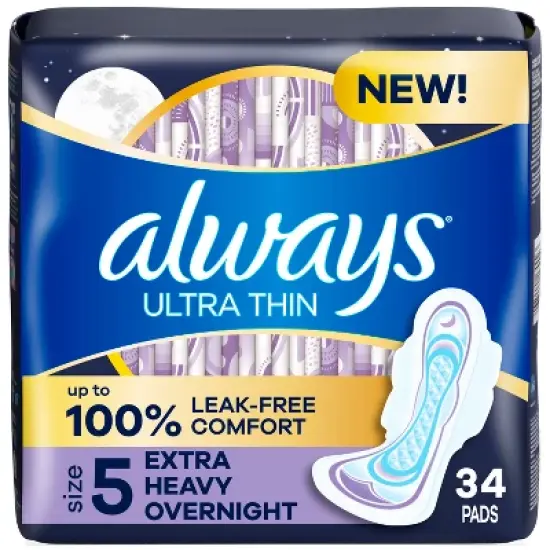 Always Ultra Thin Extra Heavy Overnight Pads image {10}