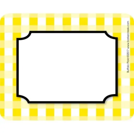 2pk 45ea Buffalo Plaid Remember Me! Self-Adhesive Name Tag Labels - Barker Creek: Teacher Supplies, School Desk Tags image {2}