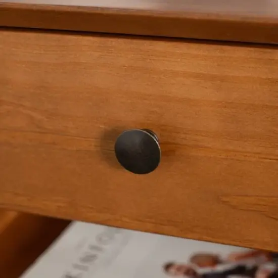 Greenberg 1 Drawer Mid-Century Modern Solid Wood Nightstand - Saracina Home image {6}