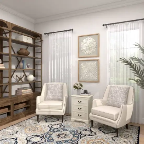 Wood 3 Stack Nightstand Antique Ivory - Olivia & May image {14}