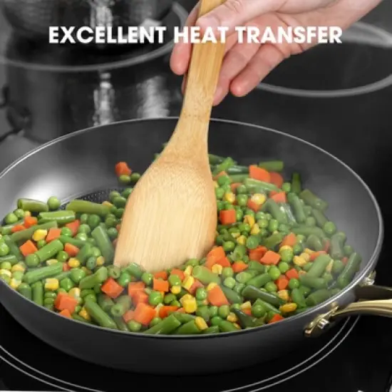 imarku Professional Cooking Utensils 2Pcs - 10 inch & 12 Inch Frying Pan Set, Long Lasting Nonstick,  Nonstick Pizza Pan,Dishwasher Safe image {8}