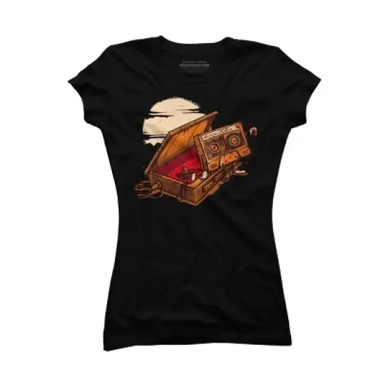 Junior's Design By Humans Dead Man Walkmann By LetterQ T-Shirt image {3}