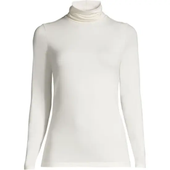 Lands' End Women's Lightweight Fitted Long Sleeve Turtleneck image {6}