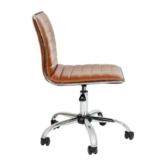 Flash Furniture Low Back Designer Armless Ribbed Swivel Task Office Chair image {2}