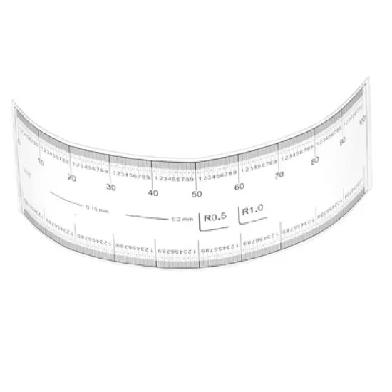 Unique Bargains PET Plastic Folding Film Flexible Ruler with R Angle and Width Lines image {4}
