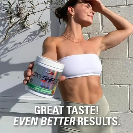 EHPlabs OxyShred Thermogenic Pre Workout & Fat Burner - Clinically Proven Preworkout Powder with Acetyl L Carnitine - Kiwi Strawberry, 60 Servings image {5}