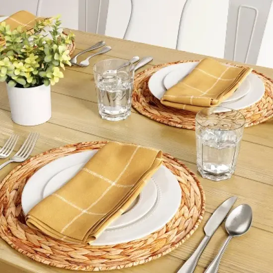 Water Hyacinth Charger Placemat - Threshold&trade;: Round Off-White Table Decor, Traditional Style, 15" Diameter image {1}