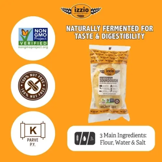 Izzio Artisan Bakery San Francisco Style Take and Bake Sourdough - 14oz image {2}