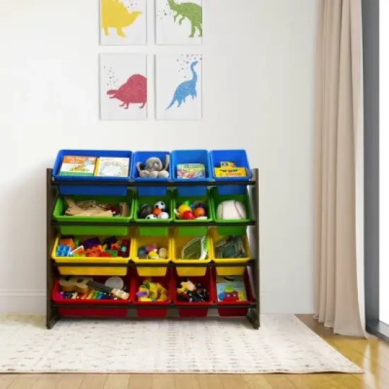 Discover Supersized Toy Storage Bin Organizer Dark Wood - Humble Crew image {3}