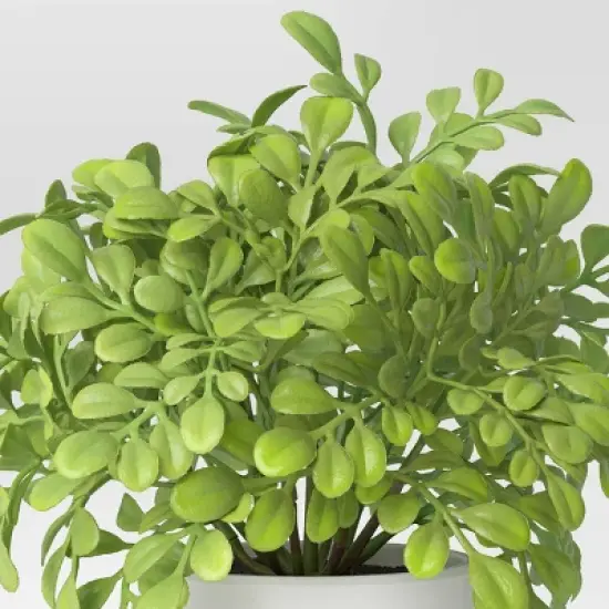 Artificial Boxwood Plant - Threshold&trade;: Indoor Faux Greenery, Melamine Pot, Tabletop Decor, 4.3" Height image {2}