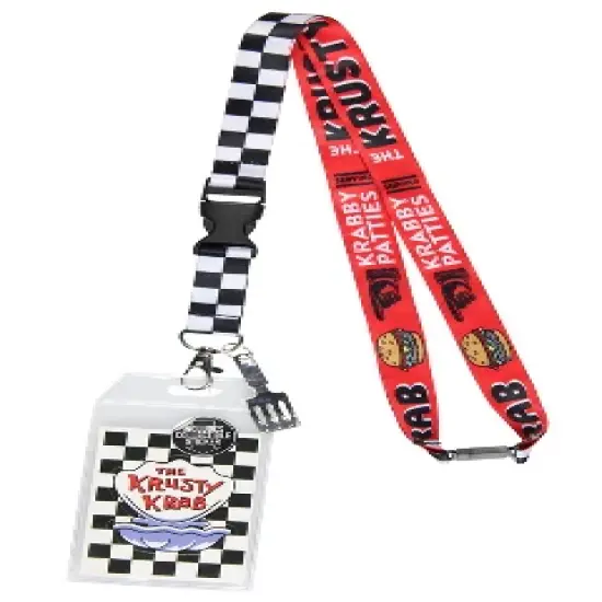 SpongeBob SquarePants The Krusty Krab ID Badge Holder Lanyard With Sticker image {6}