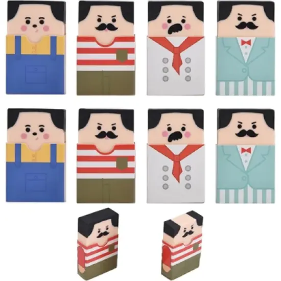 HTUTWOO Bald Guy Erasers - Stylish Gradual Balding Erasers, Easy to Use for Office & School, Back to School image {4}