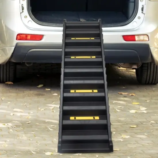 SEVOBAL Pet Pet Steps and Ramps Folding Pet Ramp, Dog Ramp for Cars, Pets of All Sizes, Portable, Black, 60.63"*15.75"*5.5 image {1}