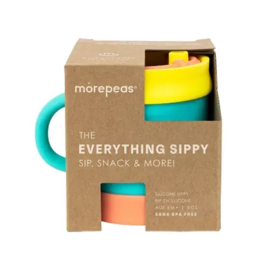 morepeas Everything Sippy Cup Sherbert - Teal Green image {5}