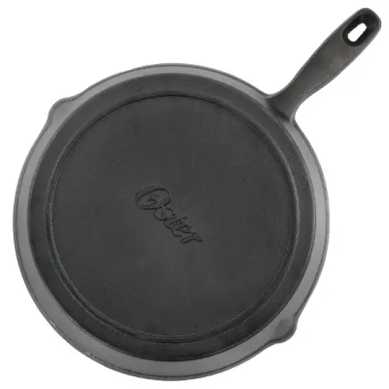 Oster Castaway 10 Inch Round Cast Iron Frying Pan with Pouring Spouts image {6}