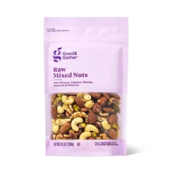 Unsalted Raw Mixed Nuts - 9.5oz - Good & Gather&trade; image {3}