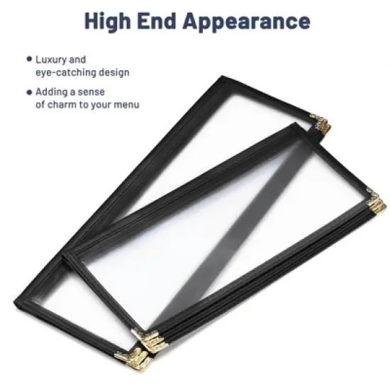 WeChef 30 Pcs Restaurant Menu Covers Holders for 4.25 x 11" Paper 3 Page 6 View image {4}