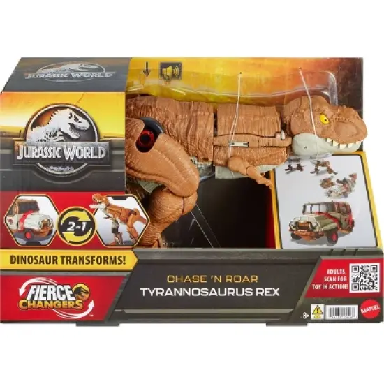 Jurassic World Fierce Changers Chase 'N Roar Tyrannosaurus Rex Action Figure image {1}