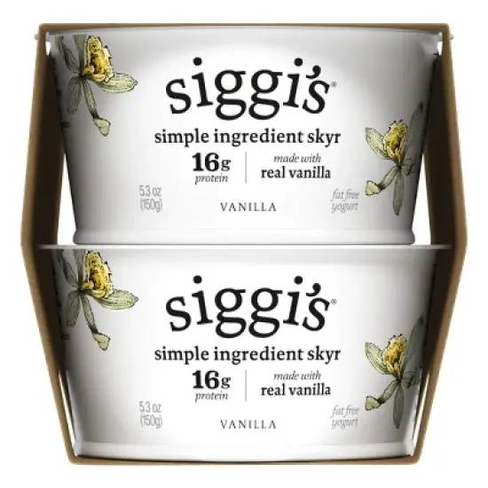 siggi's Nonfat Vanilla Icelandic-Style Skyr Yogurt - 4pk/5.3oz Cups image {8}