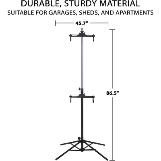RaxGo Two Bike Rack, Freestanding Garage Storage Vertical Stand image {3}