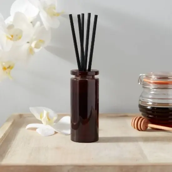 100ml Oil Fiber Reed Diffuser Black Honey Vanilla Plum Purple - Threshold&trade;: Aromatherapy, No Battery Needed image {1}