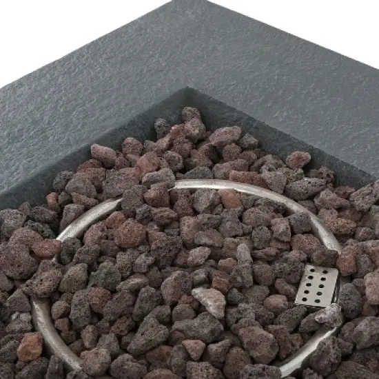 GDFStudio Kilburn Outdoor Wicker 5 Piece Club Chair and Fire Pit Set with Cushion image {9}