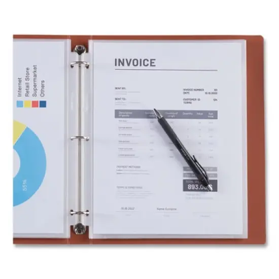 Universal Heavy Gauge Top-Load Poly Sheet Protectors - Letter - Case of 25 image {4}