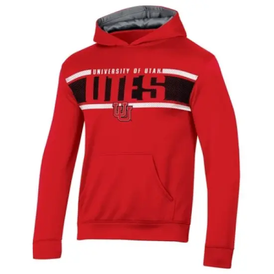 NCAA Utah Utes Boys' Poly Hooded Sweatshirt image {3}